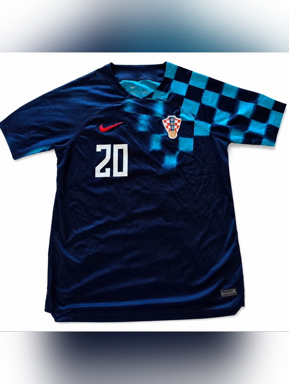 Nike Custom Croatia 2022 World Cup Away Soccer Jersey Adult Sz L